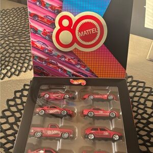 Mattel 80th Anniversary Red Toy Car Collection